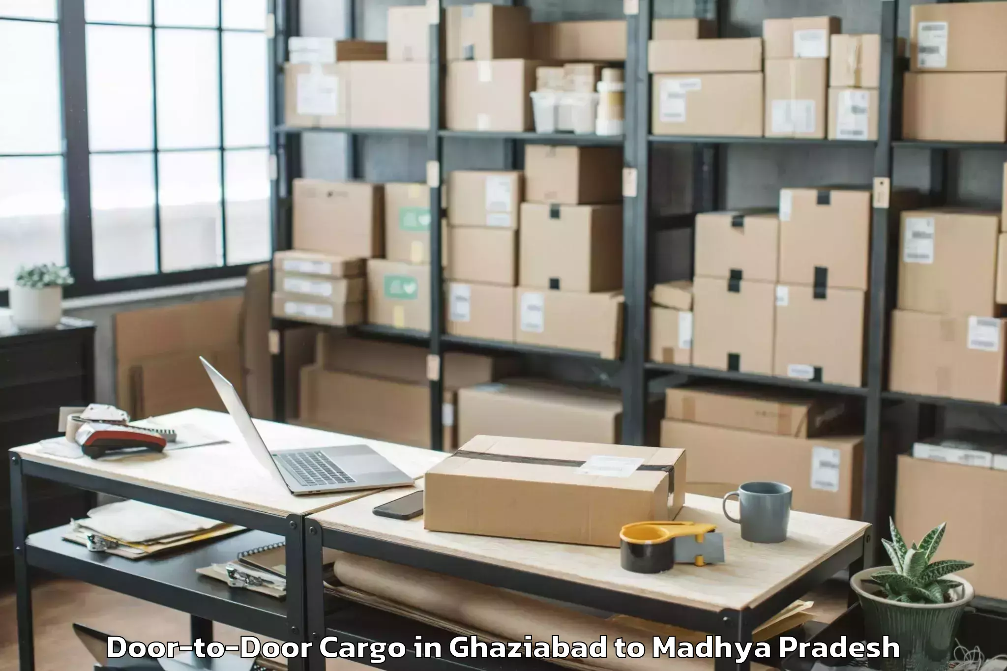 Efficient Ghaziabad to Sanwer Door To Door Cargo